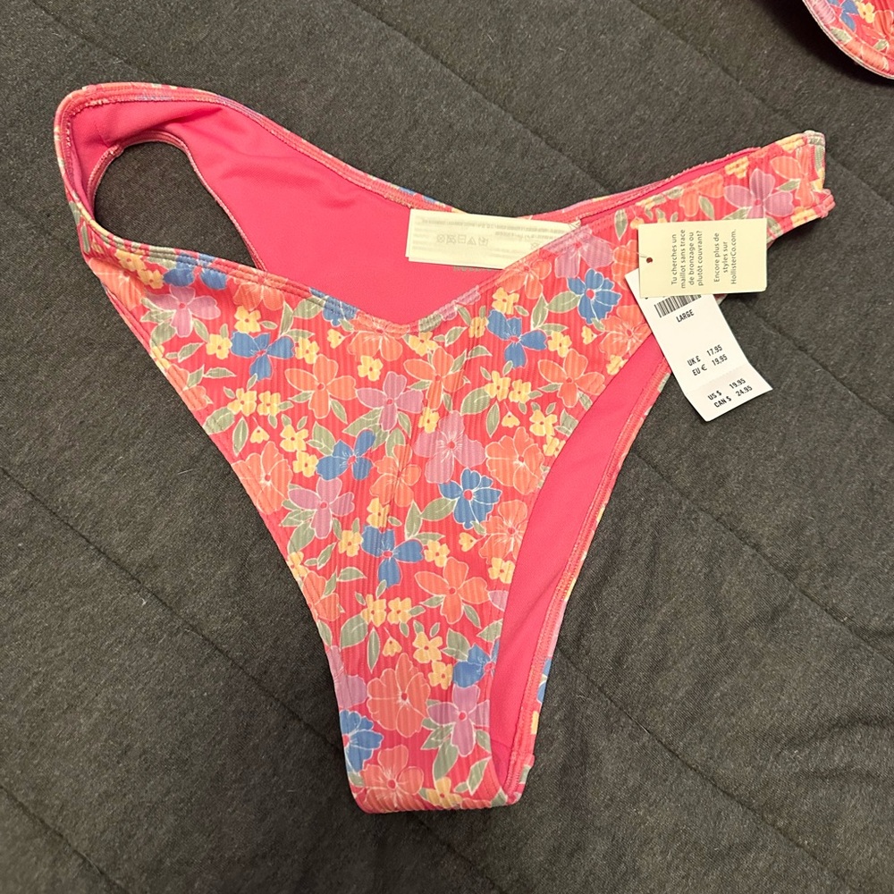 Hollister Pink Floral Bikini Bottom